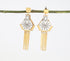 Reclaimed Teak Wood & Gold-Plated Brass Geometric Earrings-0