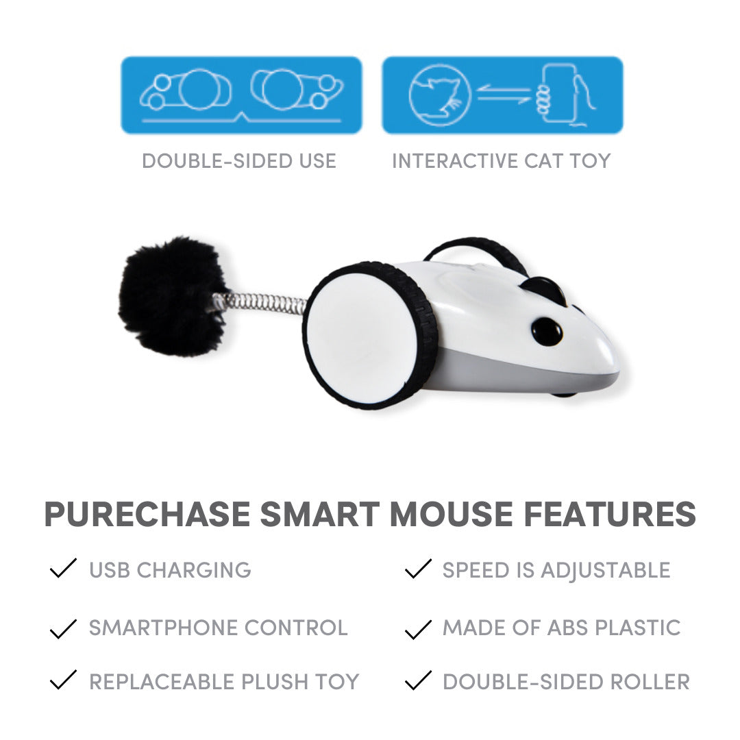 INSTACHEW Purechase Smart Mouse Toy, App Enabled Toy, Chasing Toy, Toy for Cats, Fun Toy, Dog Toy, Remote Control Toy for Pets, Mouse Toy-5