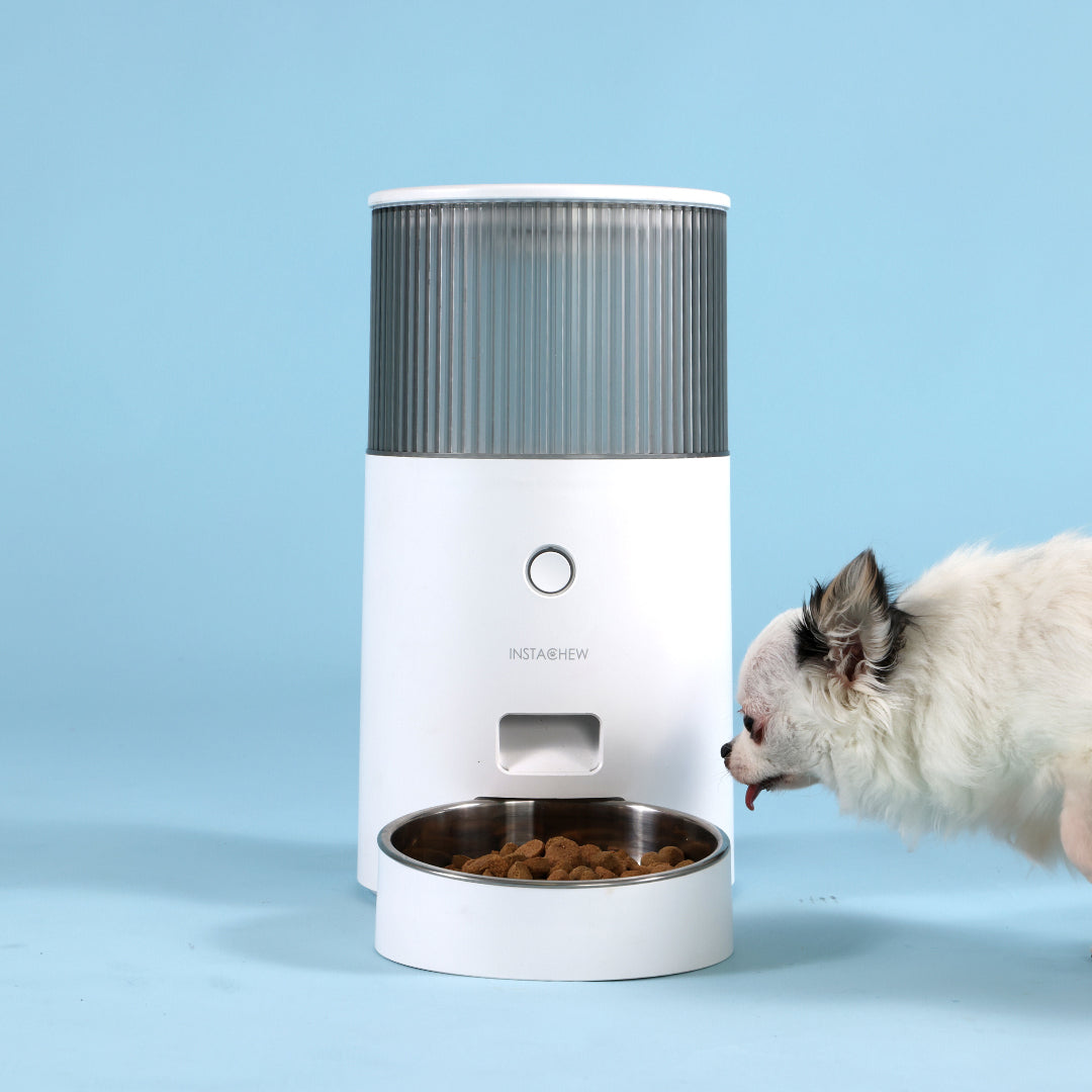 INSTACHEW Purechew Mini Smart Automatic Pet Feeder, App Enabled, Food Bin for Pets, Automates Feeding, Holds Fresh Food, Schedules Feeding times, Automatic Feeding, Scheduled Meals, Portion Controller, Food Bowl for Cats, Food Bowl for Dogs-1