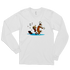 Calvin and Hobbes Dancing with Record Player Long Sleeve Shirt-0