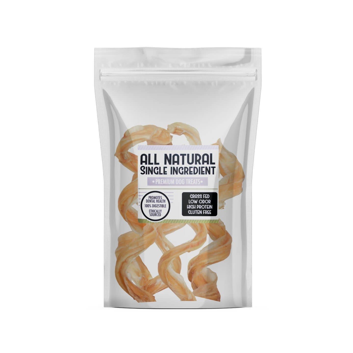 All-Natural Beef Curly Bully Stick Dog Treats - 5"-7" (25/case)-1