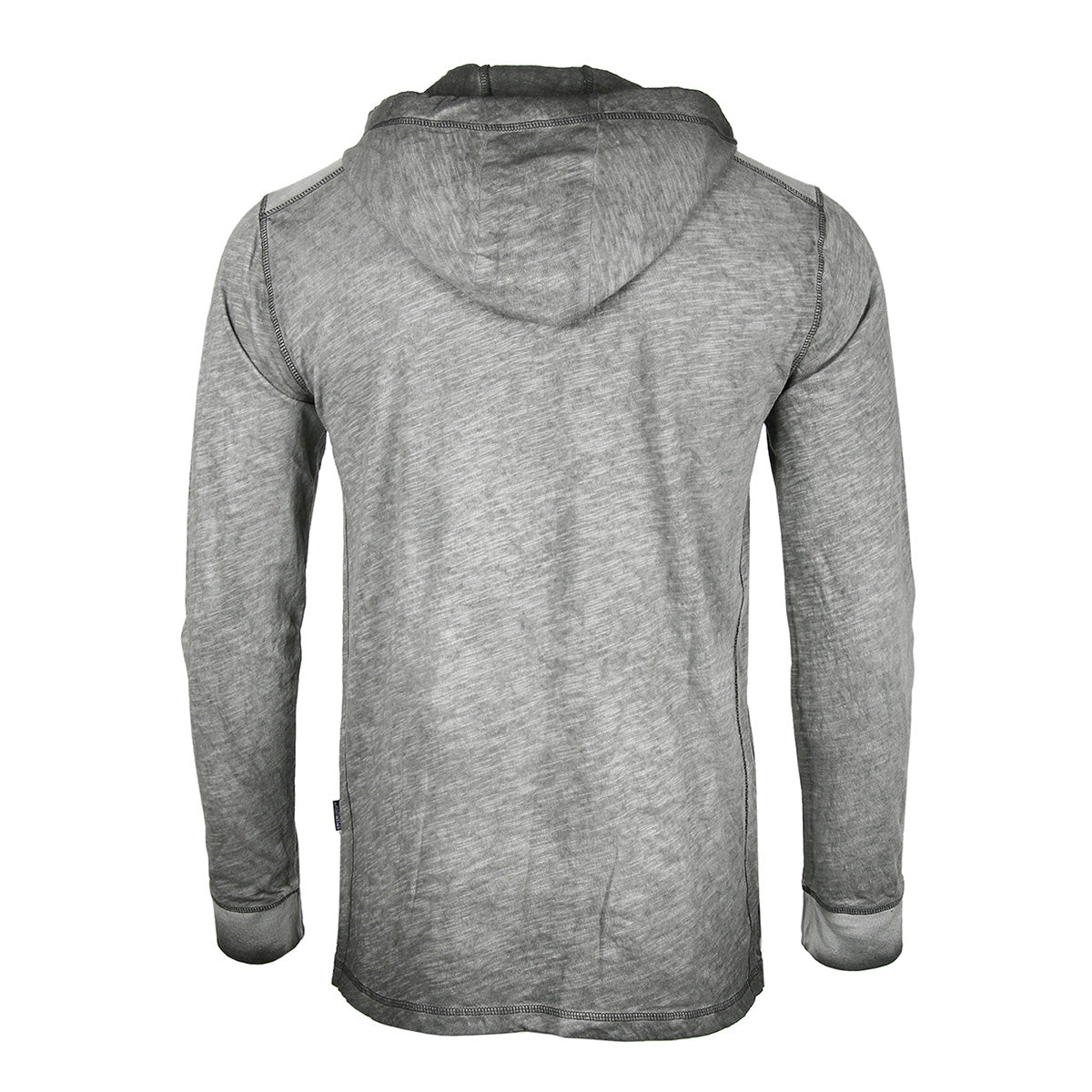 RESTOCKED! ZIMEGO Long Sleeve Vintage Oil Wash Garment Dye Hooded Henley-2