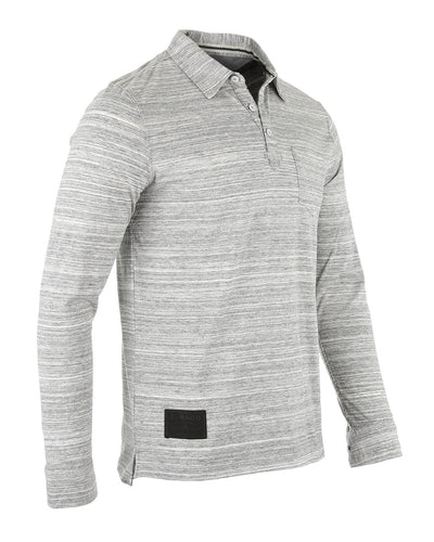 ZIMEGO Men's Casual Long Sleeve Vintage Retro Color Dyed Pocket Polo Shirts-1