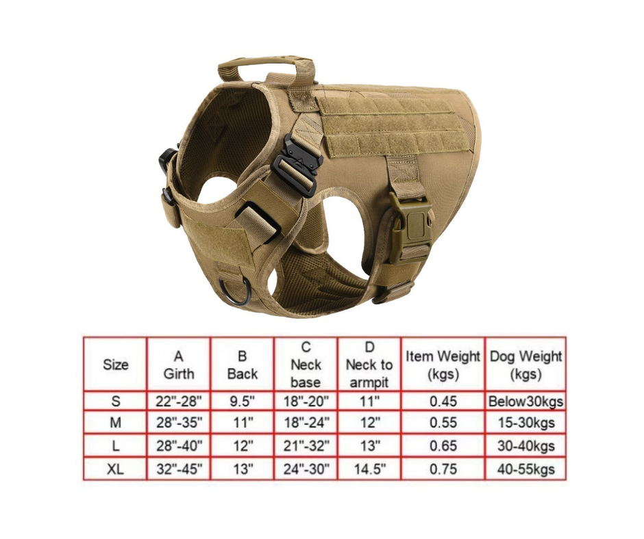 Tactical Dog Harness, Collar, and Leash Set-10
