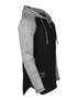 ZIMEGO Long Sleeve Raglan Henley Round Bottom Hood T-Shirts - BLACK / BLACK-6