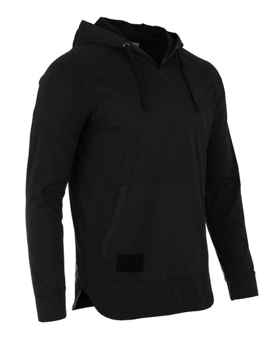 ZIMEGO Men's Pigment Dyed Hoodie - Athletic V Neck Long Sleeve Henley Pullover Shirt-1