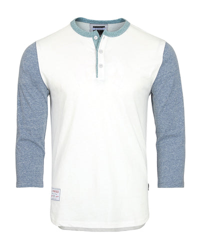 ZIMEGO Men's 3/4 Sleeve Baseball Retro Henley – Casual Athletic Button Crewneck Shirts-0