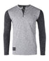 ZIMEGO Mens Contrast Long Sleeve Casual Button Up Henley Athletic T Shirt-0