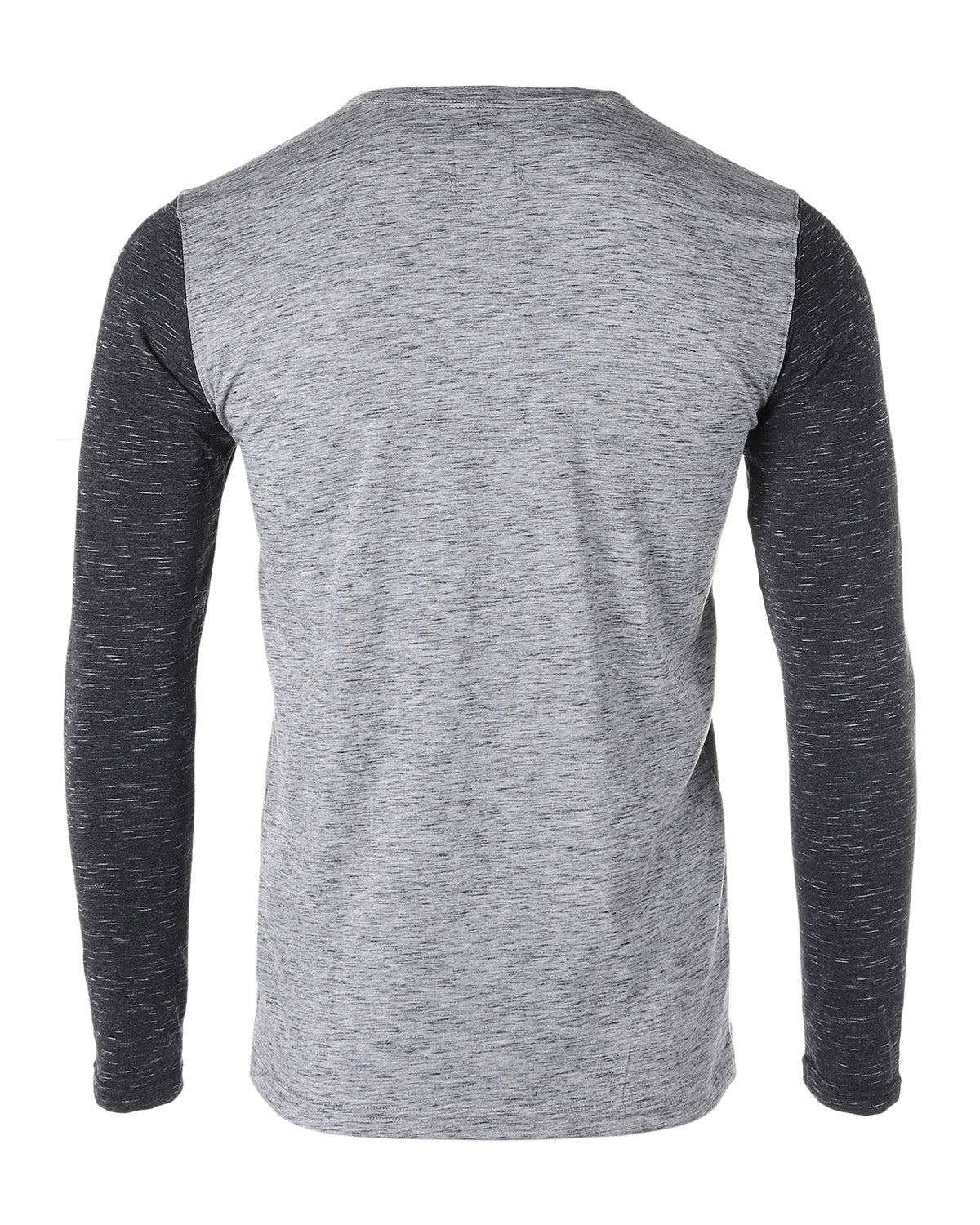 ZIMEGO Mens Contrast Long Sleeve Casual Button Up Henley Athletic T Shirt-2