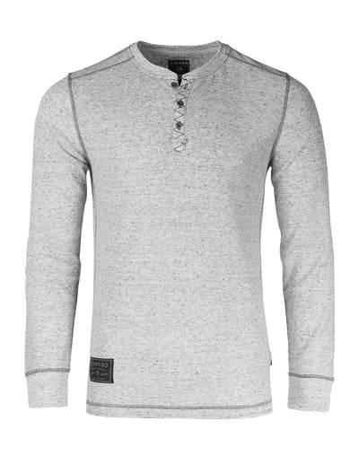 ZIMEGO Men's Long Sleeve Lightweight Waffle Thermal Henley T-shirts-0