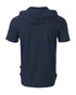ZIMEGO Pigment Dyed Hooded Shirt Short Sleeve V Neck Raglan Henley Style Hoodie-14