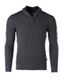 Free 3-day Shipping - ZIMEGO Mens Long Sleeve Pullover Quarter Zip Mock Neck Polo Sweater with Pocket-1