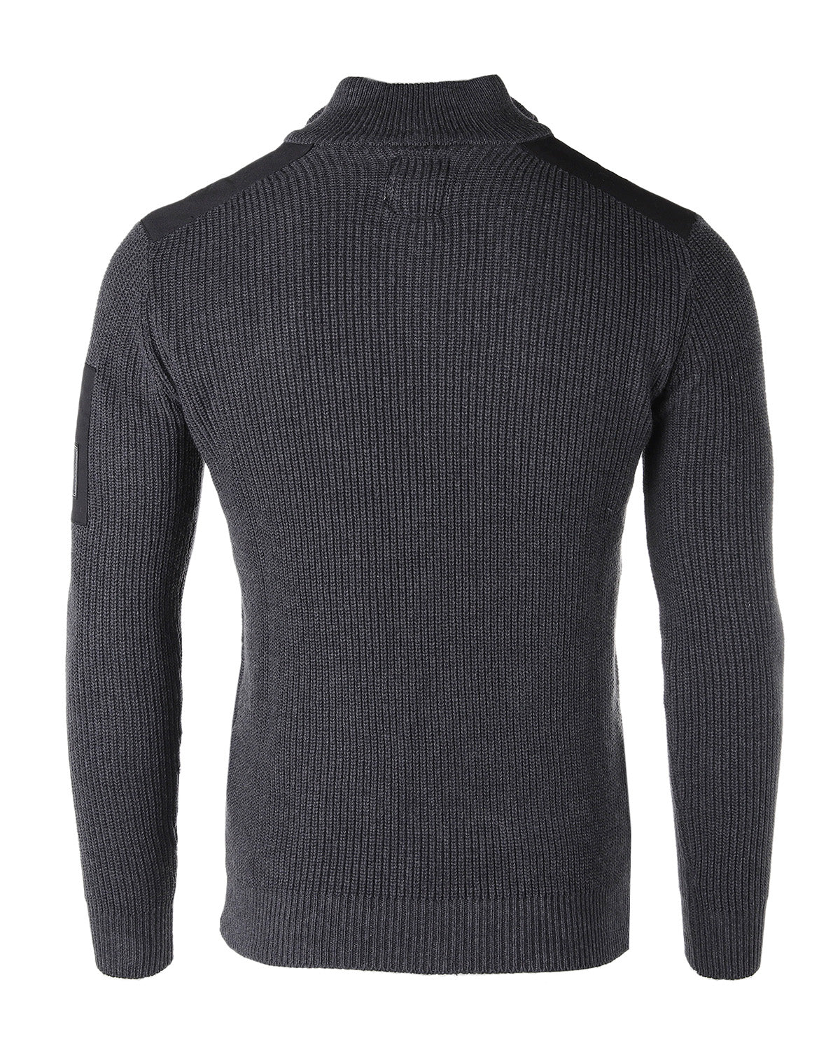 Free 3-day Shipping - ZIMEGO Mens Long Sleeve Pullover Quarter Zip Mock Neck Polo Sweater with Pocket-2
