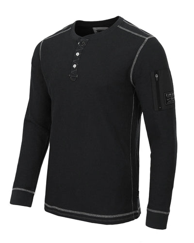 ZIMEGO Men's Casual Long Sleeve Lightweight Thermal Henley Essential Shirt-1