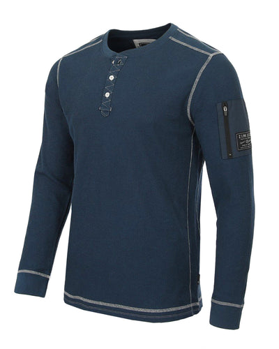 ZIMEGO Men's Casual Long Sleeve Lightweight Thermal Henley Essential Shirt-0