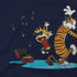 Calvin and Hobbes Dancing with Record Player T-Shirt-5