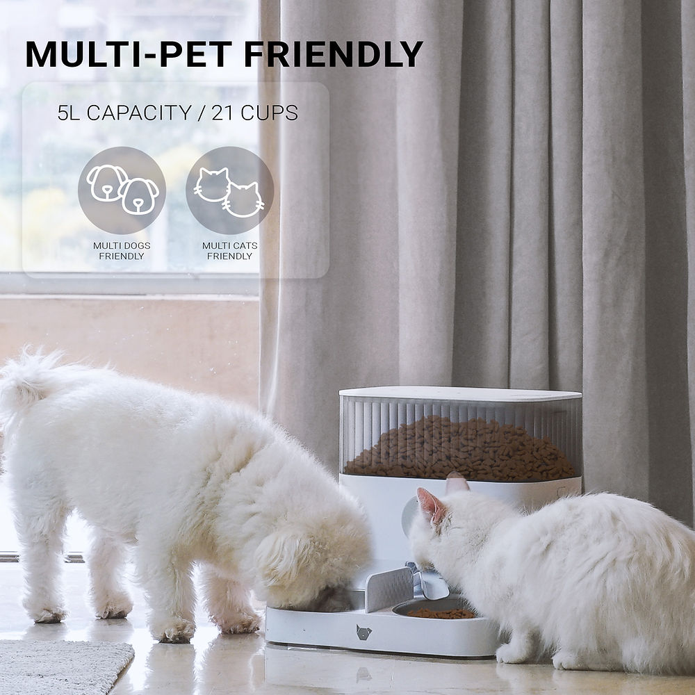 Instachew Purechew Double Smart Automatic Pet Feeder, Automates Feeding with Portion Control-4