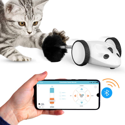 INSTACHEW Purechase Smart Mouse Toy, App Enabled Toy, Chasing Toy, Toy for Cats, Fun Toy, Dog Toy, Remote Control Toy for Pets, Mouse Toy-0