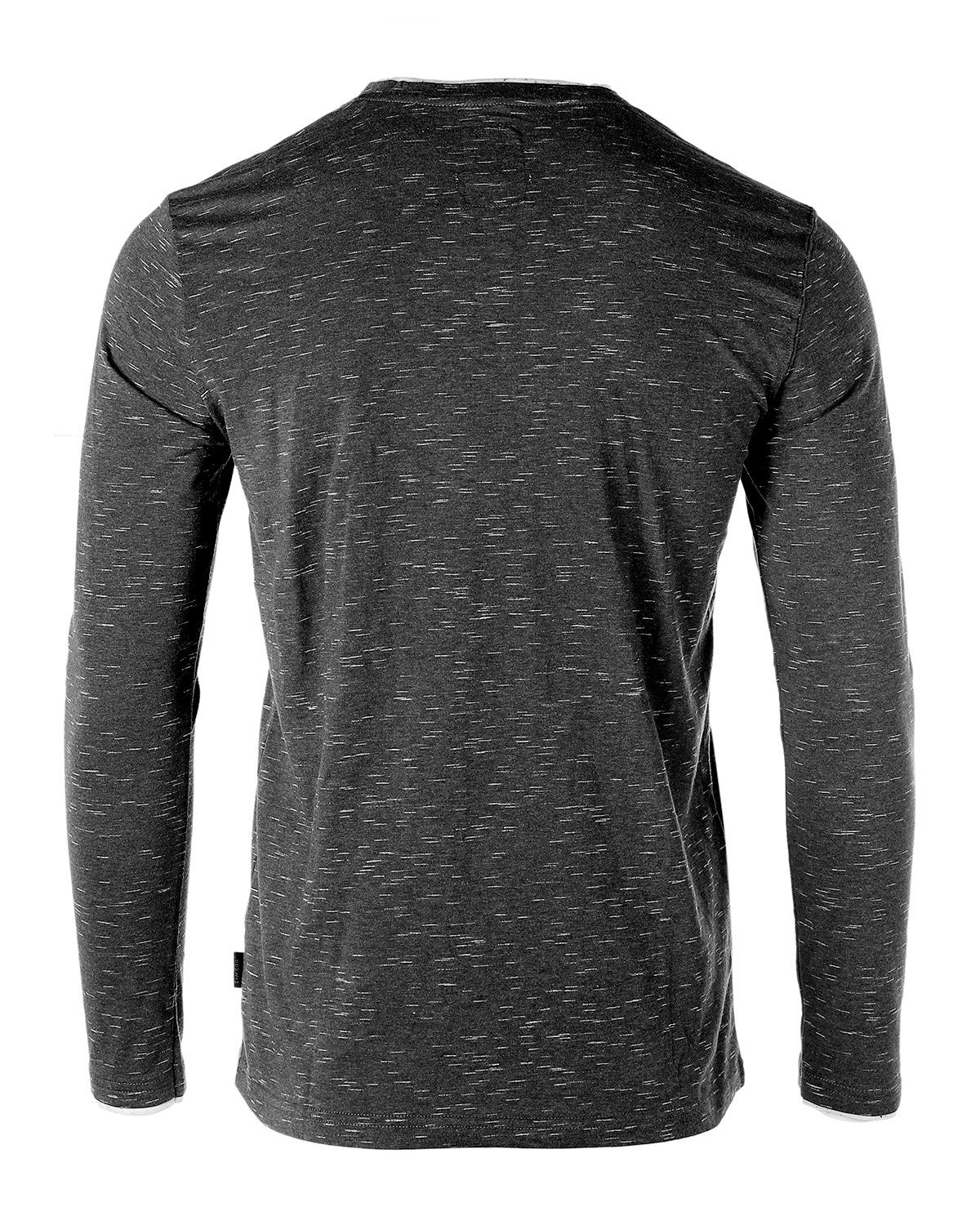 ZIMEGO Mens Basic Fashion Layered Cuff V-Neck Slim Athletic Long Sleeve T-Shirt-2