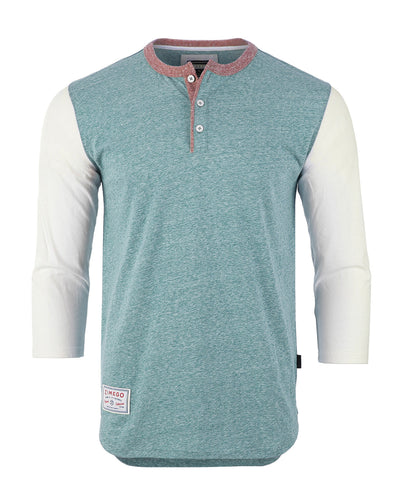ZIMEGO Men's 3/4 Sleeve Baseball Retro Henley – Casual Athletic Button Crewneck Shirts-0