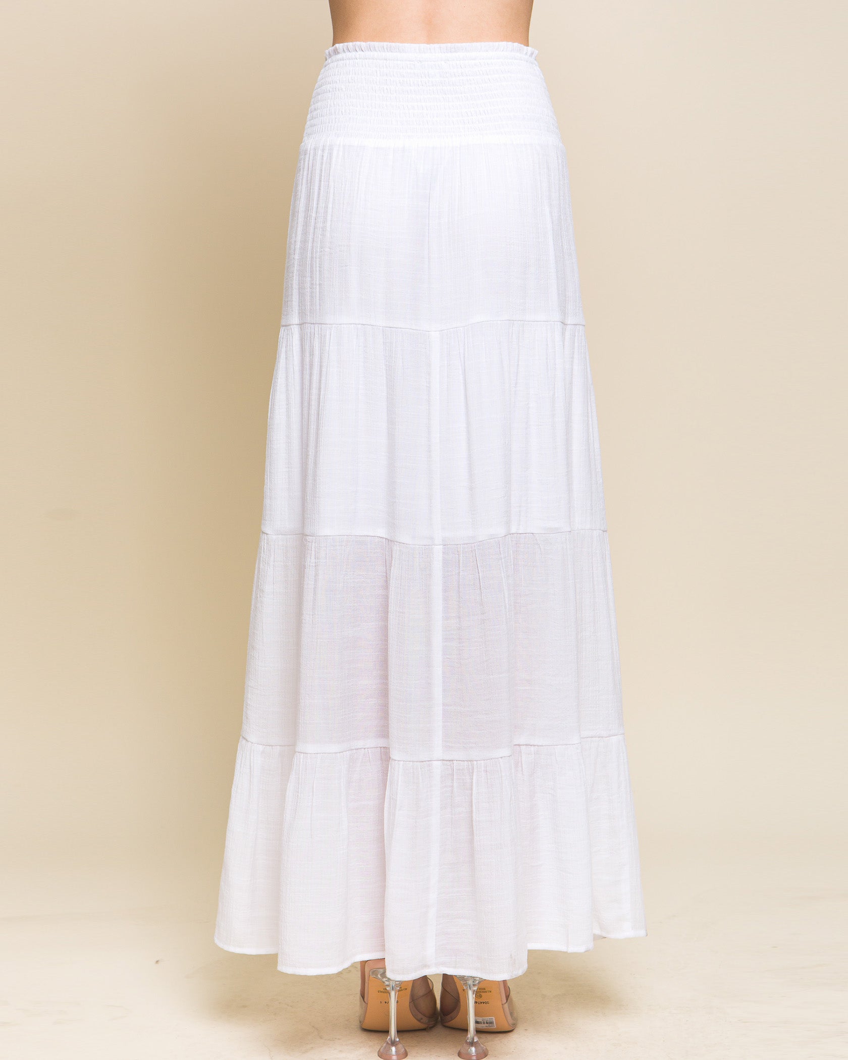 SMOCKED MAXI SKIRT-1