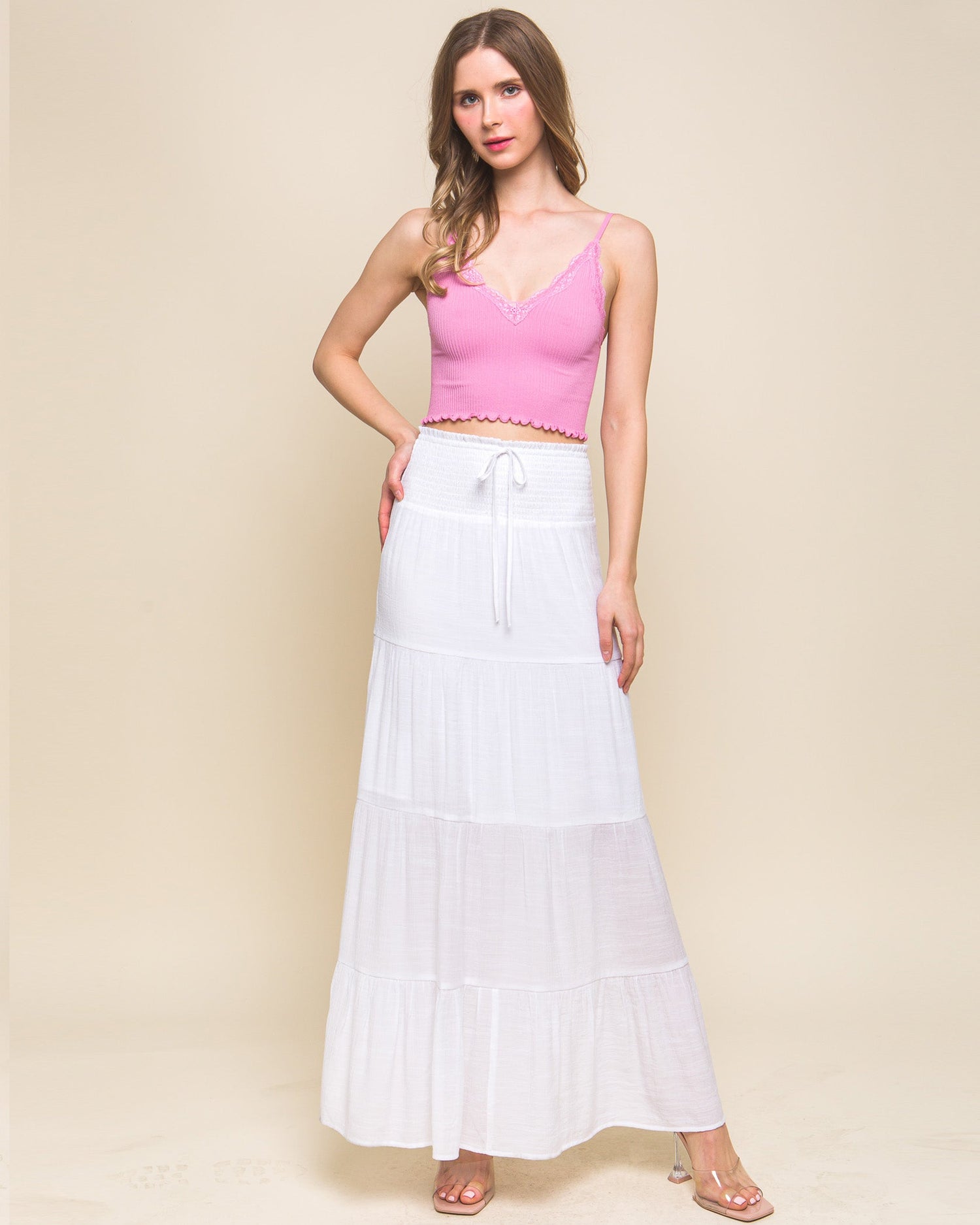 SMOCKED MAXI SKIRT-3