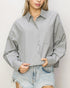 OVERSIZE POPLIN CROP SHIRT-0