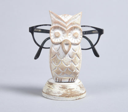 Handcrafted Wooden Owl Specs Holder-0