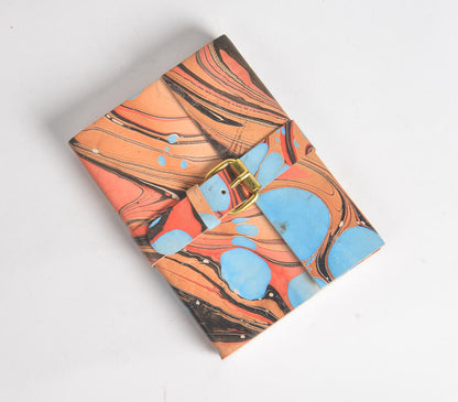 Hand Marbled Leather Diary-0