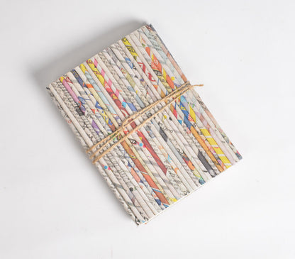 Recycled Rolled Newspaper Diary-1