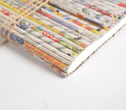 Recycled Rolled Newspaper Diary-2