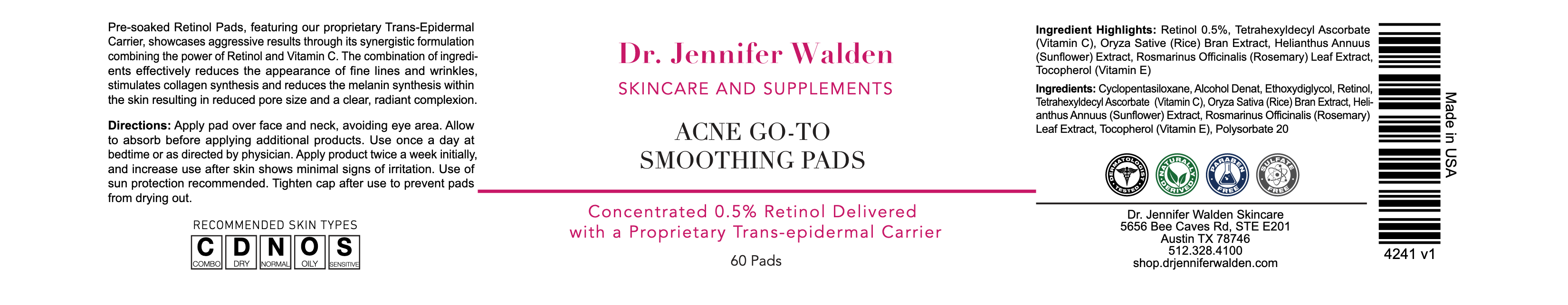 ACNE GO-TO SMOOTHING PADS WITH 0.5% RETINOL-6