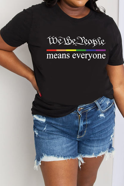 Simply Love Full Size MEANS EVERYONE Graphic Cotton Tee