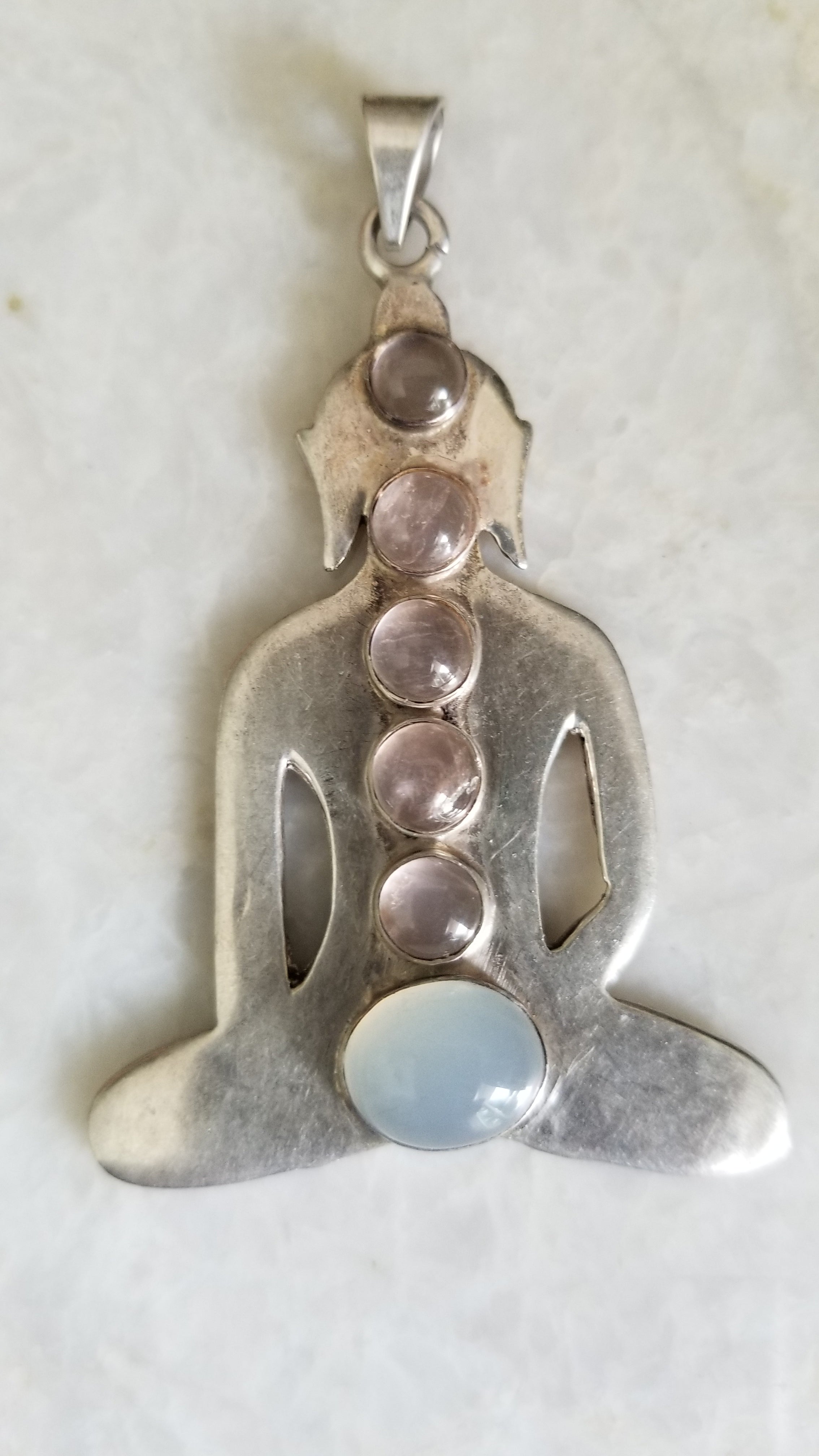 Silver Pendant - semi precious stone-2