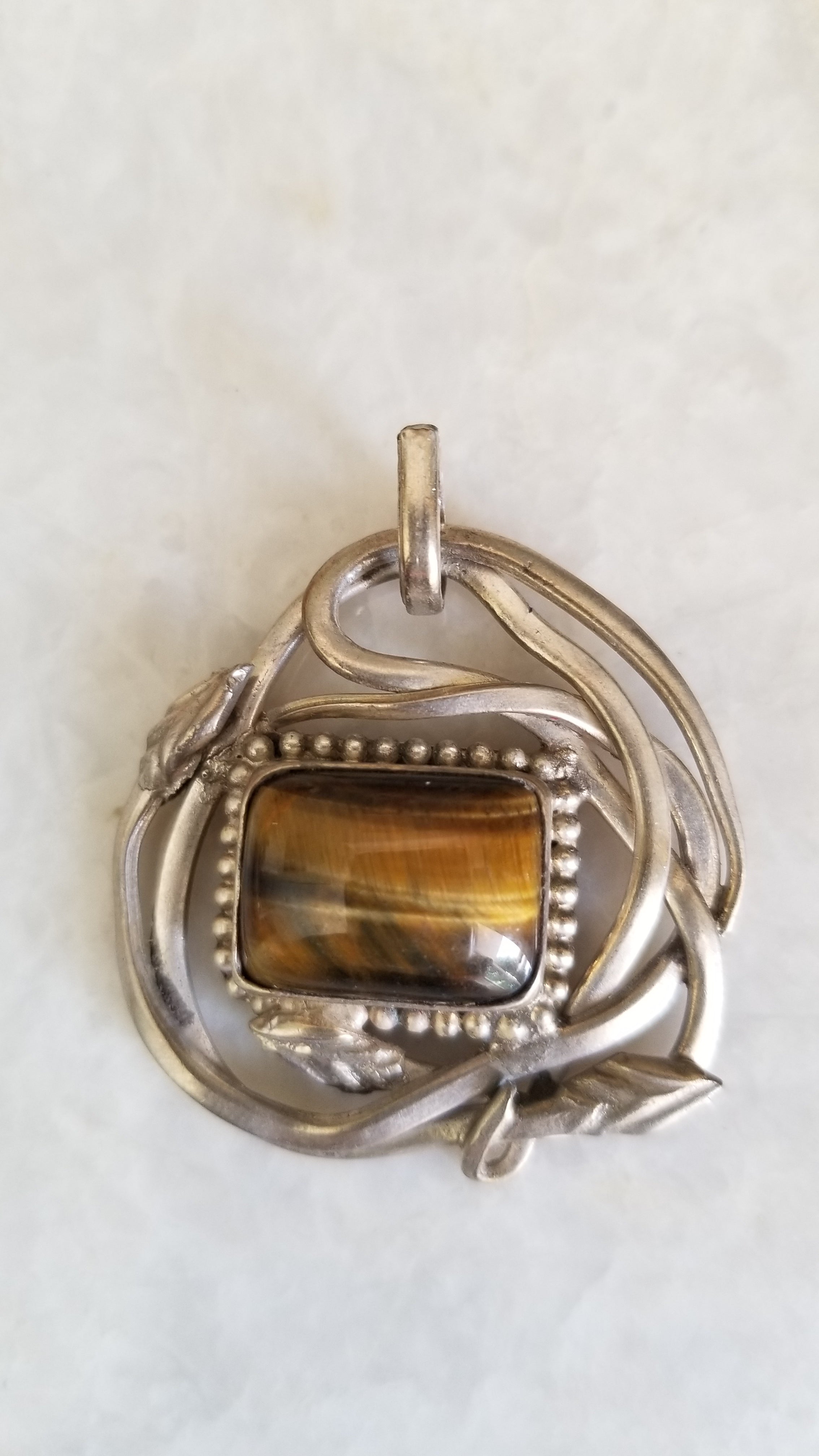 Silver Pendant - semi precious stone-3