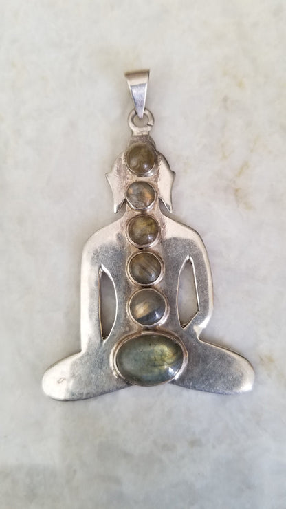 Silver Pendant - semi precious stone-4