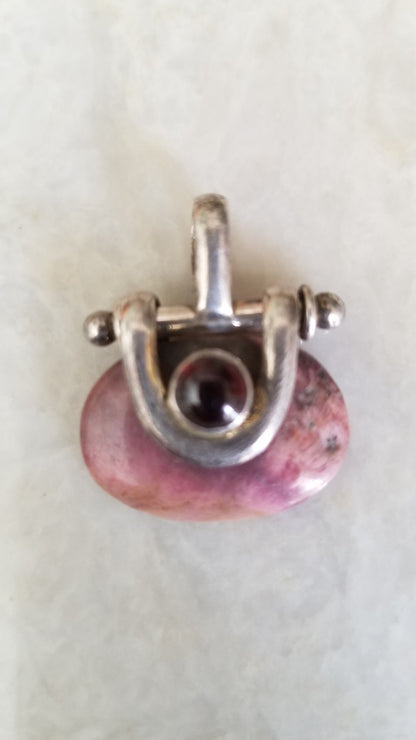 Silver Pendant - semi precious stone-6