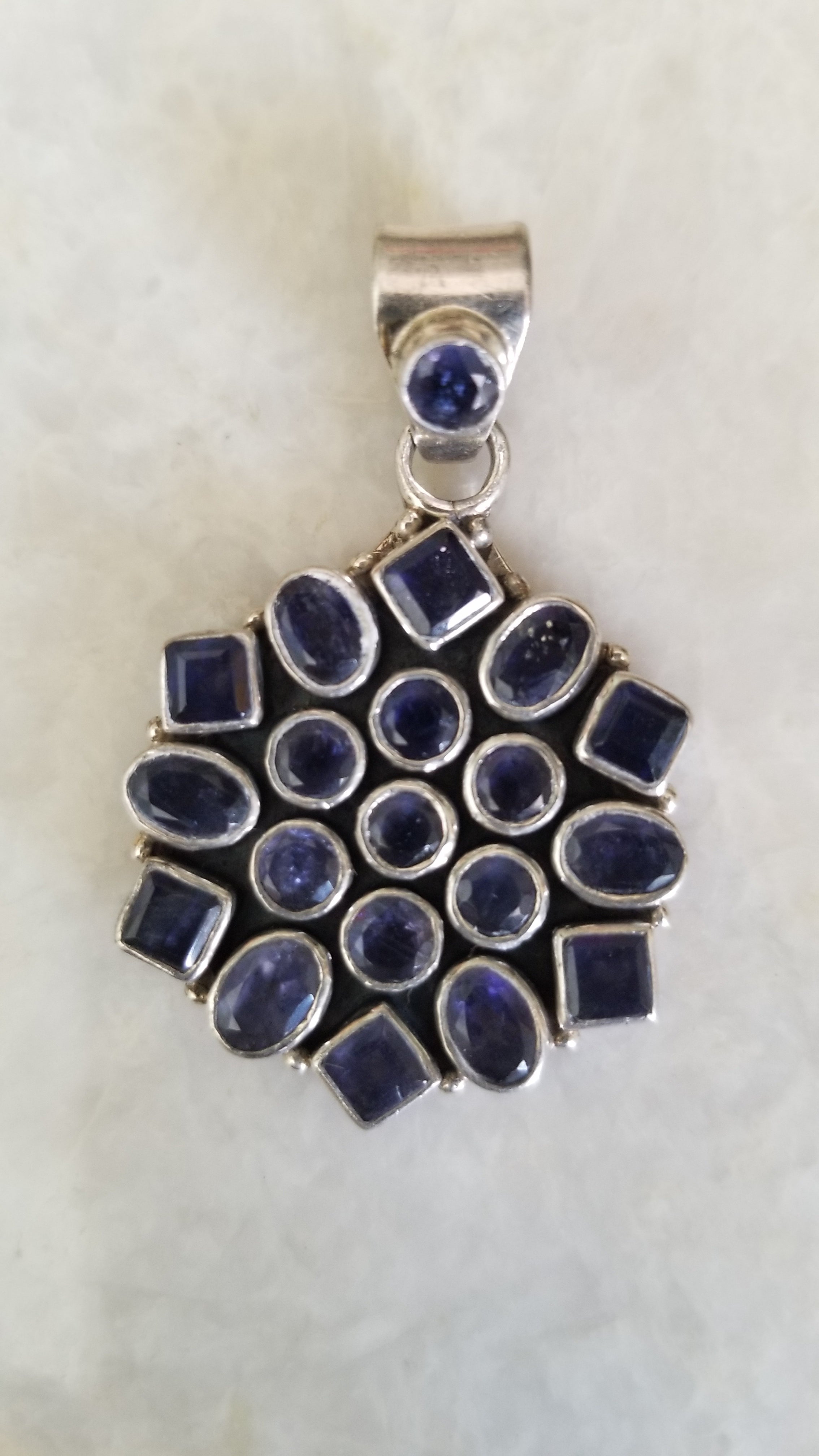 Silver Pendant - semi precious stone-0