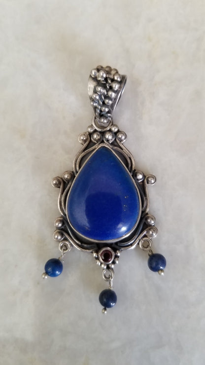 Silver Pendant - semi precious stone-8