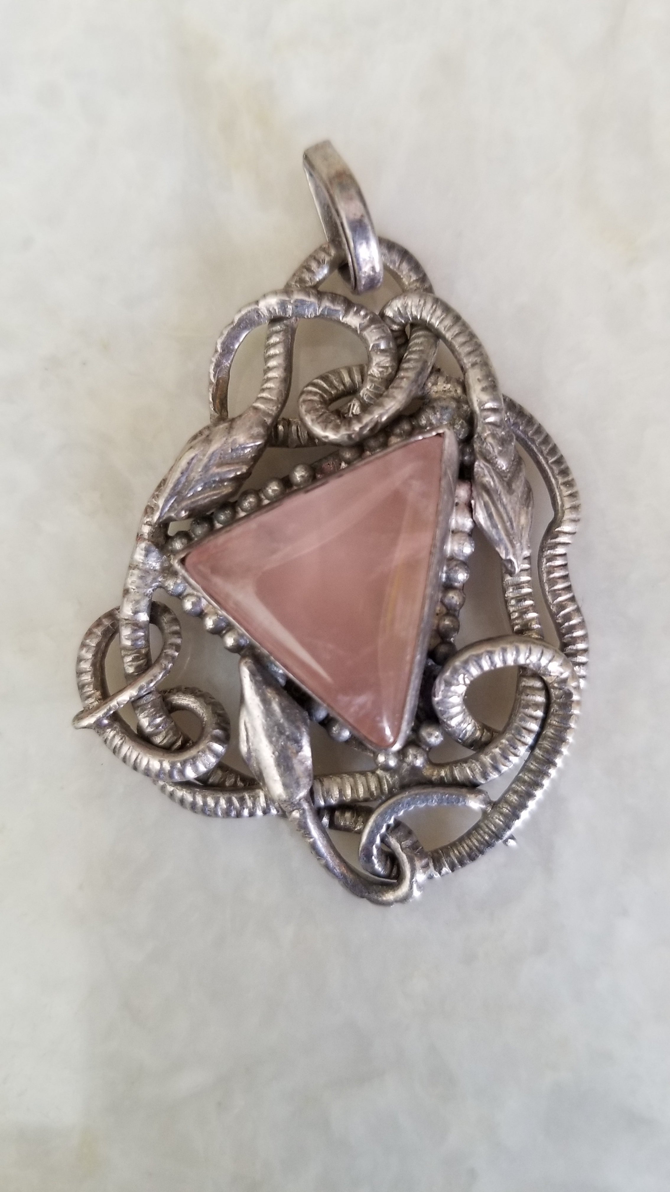 Silver Pendant - semi precious stone-11