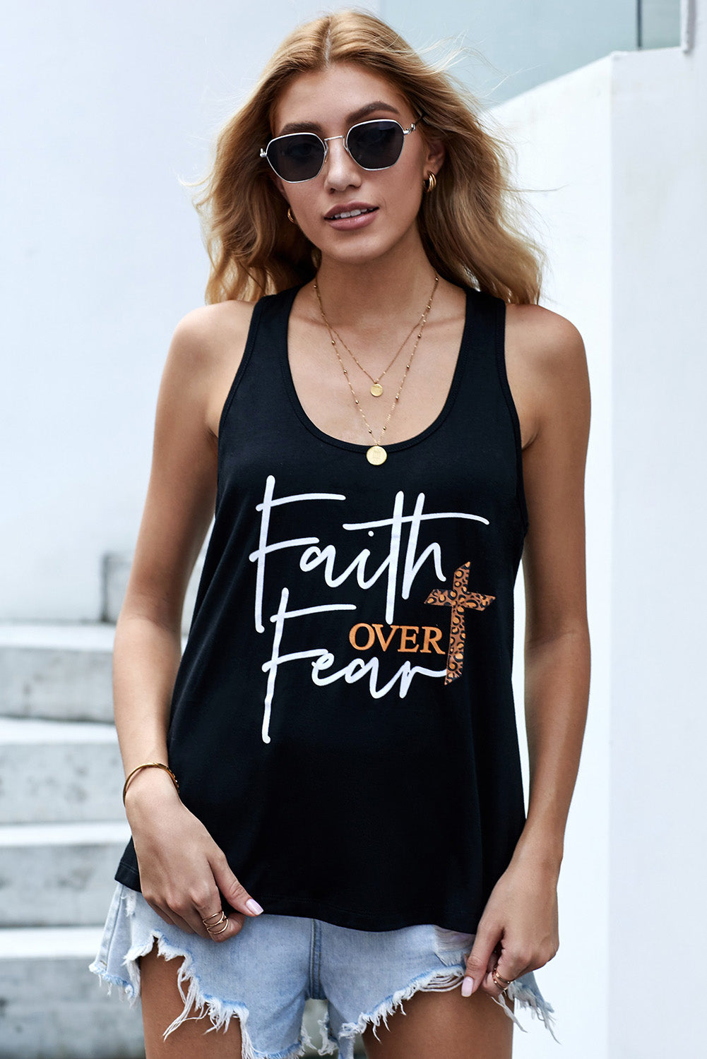 Cross Faith Over Fear Tank