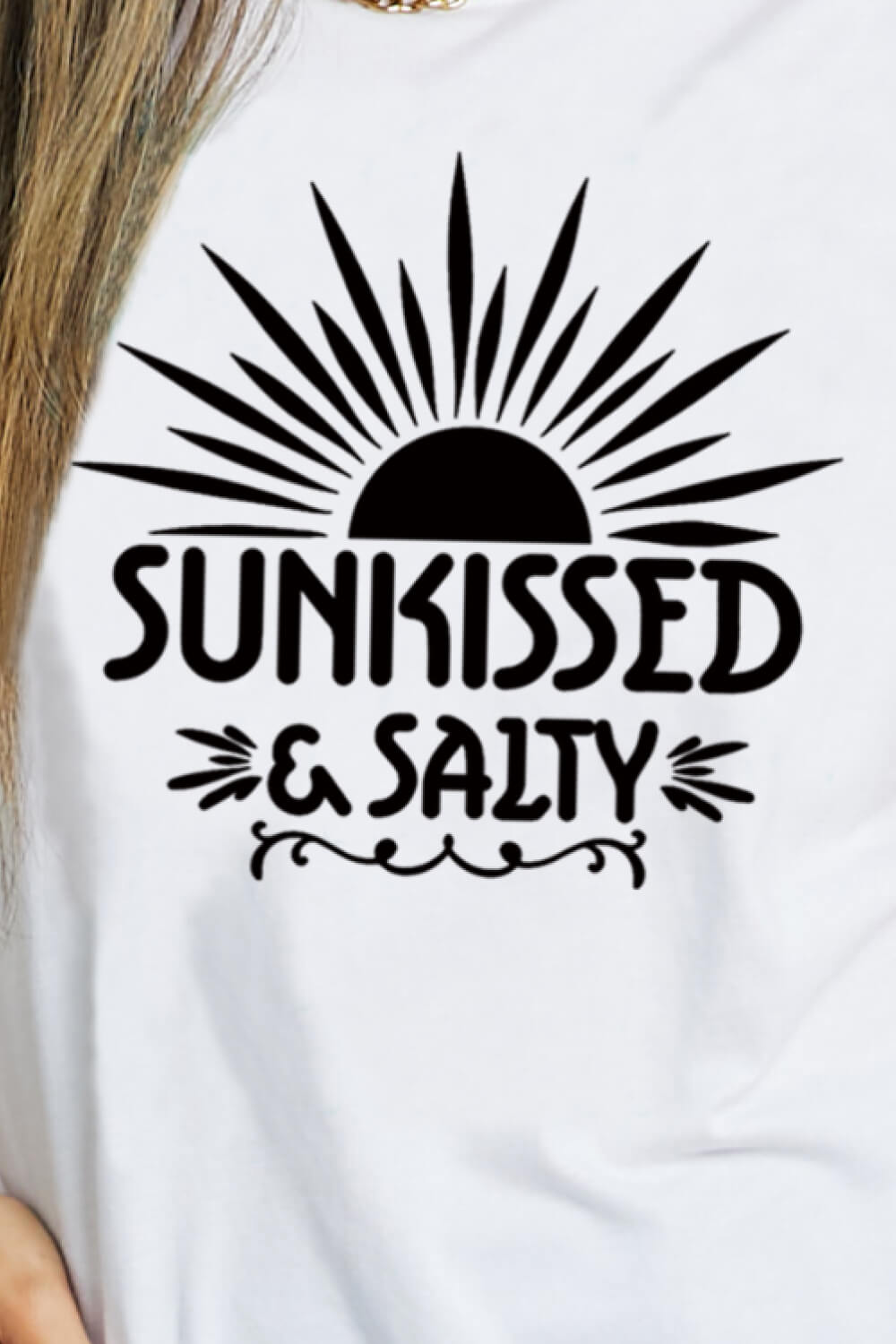 Simply Love SUNKISSED &amp; SALTY Graphic Cotton T-Shirt