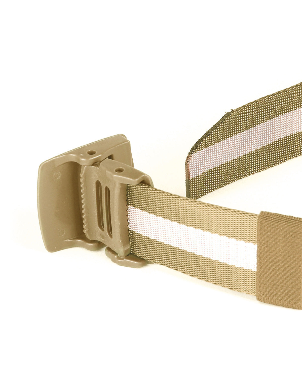 ZIMEGO Mens One Size Adjustable Strap Stripe Nylon Web Belt With Plastic Buckle-11