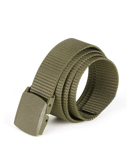 ZIMEGO Mens Adjustable Nylon Strap Military Tactical Web Belt Plastic Buckle-0