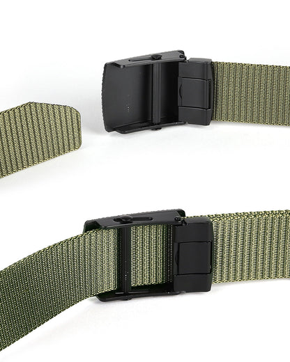 ZIMEGO Mens Adjustable Nylon Strap Military Tactical Web Belt Metal Buckle-14