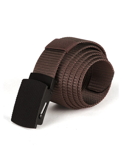 ZIMEGO Mens Adjustable Nylon Strap Military Tactical Web Belt Metal Buckle-0