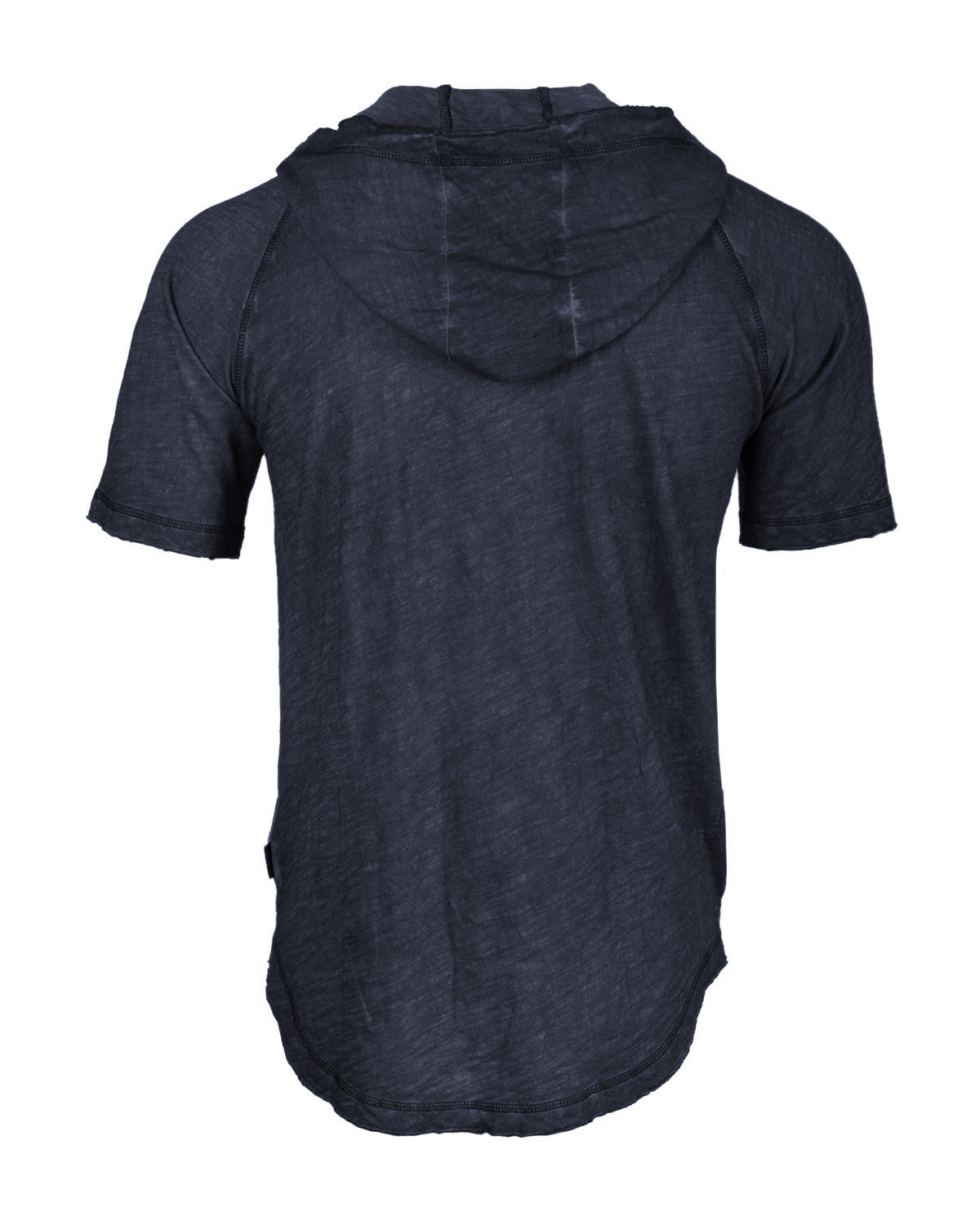 ZIMEGO Short Sleeve Vintage Garment Dyed Hooded Raglan Henley-14