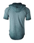 ZIMEGO Short Sleeve Vintage Garment Dyed Hooded Raglan Henley-11