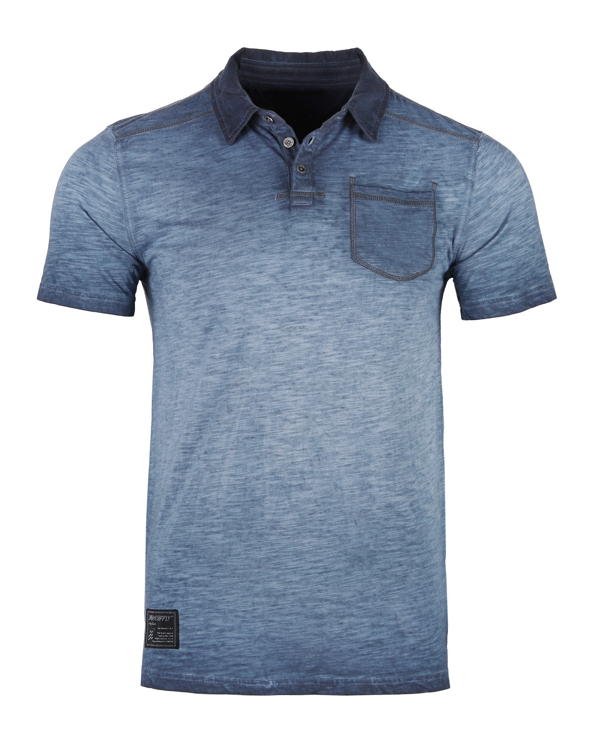 ZIMEGO Mens Short Sleeve Oil Wash Vintage Button Henley Pocket Polo T-Shirt-5