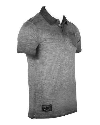 ZIMEGO Mens Short Sleeve Oil Wash Vintage Button Henley Pocket Polo T-Shirt-12